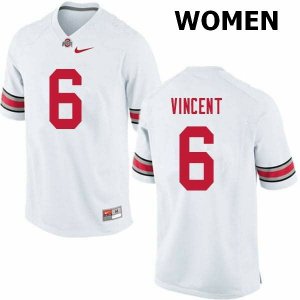 Women's Ohio State Buckeyes #6 Taron Vincent White Nike NCAA College Football Jersey Lifestyle ELX5144IF